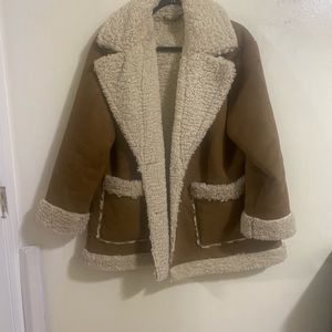 Brown Sherpa collar jacket